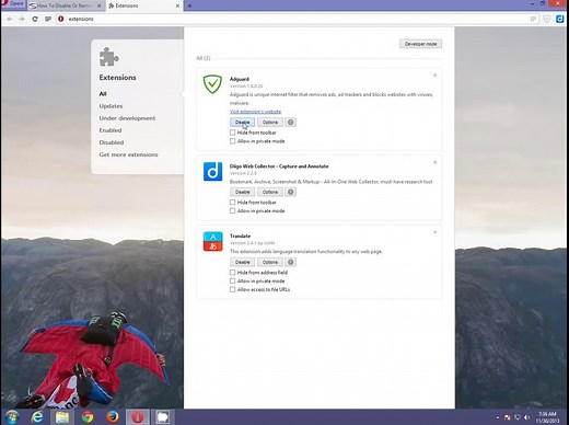 How To Remove Extensions and Add ons from The Opera Web Browser