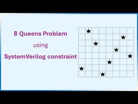 Solving the 8 Queens Problem Using SystemVerilog Constraints
