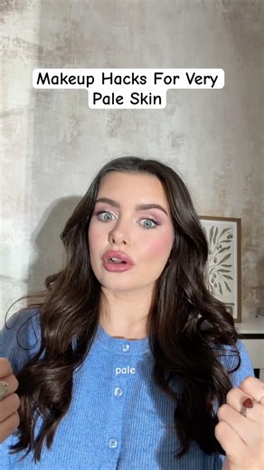 Makeup hacks that actually work for very pale skin #shorts #paleskin #makeuptips #palegirl