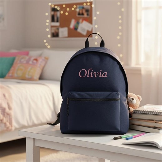 Personalised Embroidered Name Backpack for School, Travel and All Ages. - Etsy