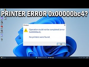 How To Fix Printer 0x00000bc4 Error After Upgrade To Windows 11 - Easy Fix