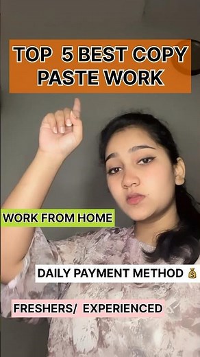 Top 5 Best Copy Paste Work| Work From Home| Daily payment😱| #shorts #viralshort #jobsearch