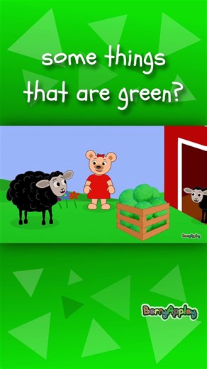 Learn the Color GREEN 🟢 Song for Babies, Preschoolers & Kindergarten #esl | BerryAppley