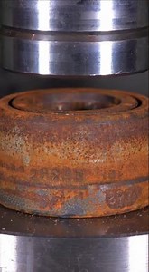 This Bearing Refuses to Break #hydraulicpress #bearing #engineering #metalcrush