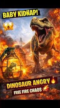 Bachha kidnap hua aur Dino ne Free Fire ko Jurassic Park bana diya 🦖🔥😂Grena bhai… ab bach ke 😜 #fypシ