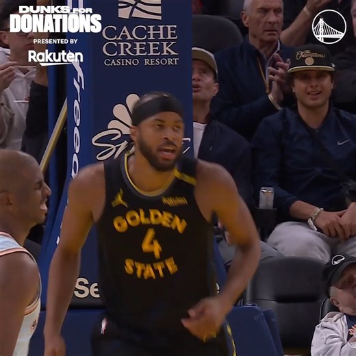 The Dubs have 339 dunks so far this season, resulting in $847,500 raised for the Warriors Community Foundation courtesy of Rakuten Dunks for Donations || #DubNation | Golden State Warriors