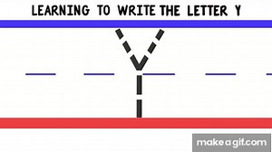 Write the Letter Y - ABC Writing for Kids - Alphabet Handwriting by 123ABCtv on Make a GIF
