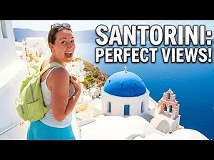 Santorini Greece walking tour: Oia & Fira Iconic White Buildings & Shopping