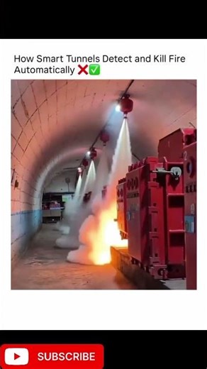 😱Smart Tunnel Fire System 🔥 Detects & Extinguishes Fire Automatically | Future Safety Technology🔥