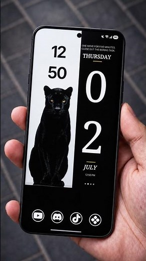 Dark Screen Black & White Launcher Setup