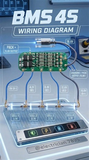 4S BMS Wiring Guide: Tutorial Lithium-Ion Battery #4SBMS #LithiumIon #DIYElectronics