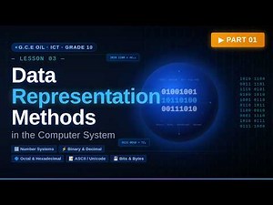 Grade 10 Unit 03 Data Representation Methods in the Computer System Part 01