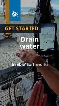 Drain water with a basic trench in Trimble Earthworks