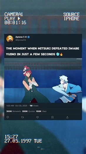 The moment when Mitsuki defeated Iwabe Yuino in just a few seconds 🥶🔥 #viralshorts