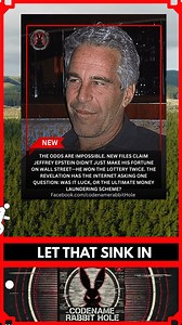 New documents claim Jeffrey Epstein won the lottery twice, sparking theories of money laundering and financial manipulation. let that sink in | Code name rabbithole