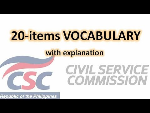 Vocabulary Mock Exam [Civil Service, Entrance test, English] Verbal Reasoning Test