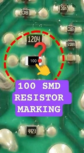 100 Marking on SMD Resistors Explained | 3-Digit Code = 10 Ohms #diyelectronics #diy #repair