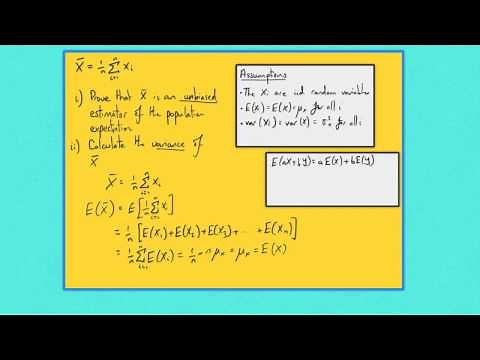 Expectation and variance of sample mean