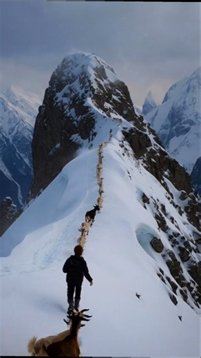 Adorable Little Kid Leading Baby Goats on a Mountain Adventure! 🐐👶✨