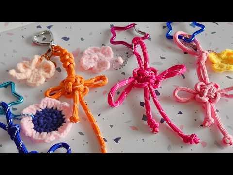 making diy bag charms with paracord ropes ✂️ Craft With Me