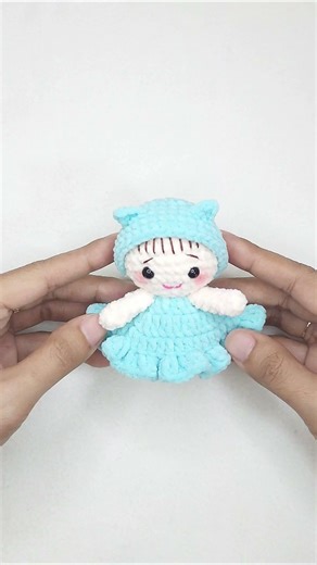 Mini Girl Amigurumi | Quick Crochet Project for Cute Gifts #crochetkeychain #crochetdoll #girl
