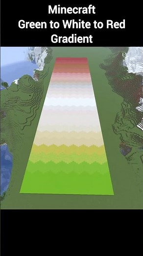Minecraft Green to White to Red Gradient