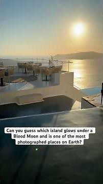Can You Guess This Island? Cliffs, Blue Domes & a Blood Moon 🤔
