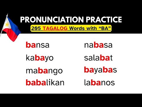 205 Tagalog Words with BA | Filipino Pronunciation Practice Words for Beginners