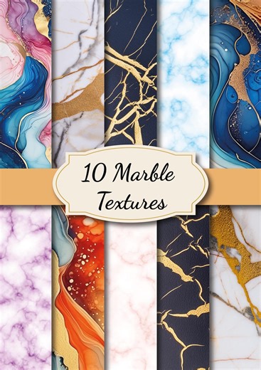 32 Marble Textures Digital Paper | Printable A4 PDF | Marble Backgrounds for Scrapbooking, DIY & Procreate - Etsy