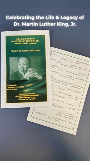 Sheriff Casey joined other Alexandrians last night in honoring the memory of Dr. Martin Luther King, Jr. with a celebration filled with music, dance, poetry and more! #MLKDay2026 | Alexandria Sheriff's Office, City of Alexandria, Virginia