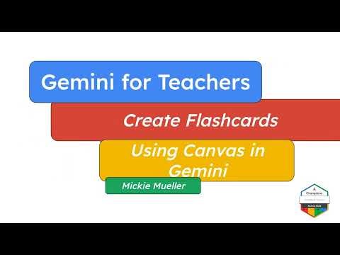 Using Canvas in Gemini to Create Flashcards