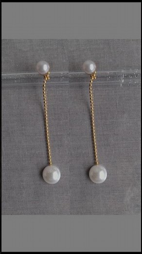 Long Hanging Pearl Earrings Tutorial | DIY Jewelry Design
