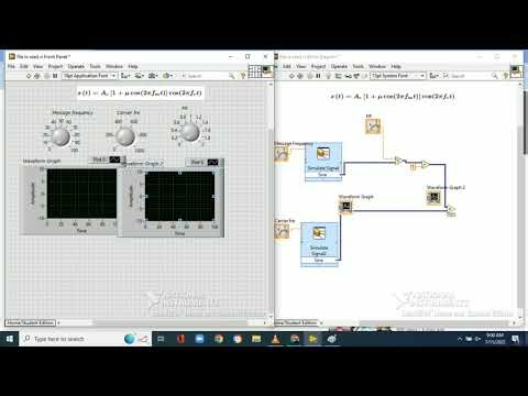 Amplitude Modulation implementation using LabVIEW