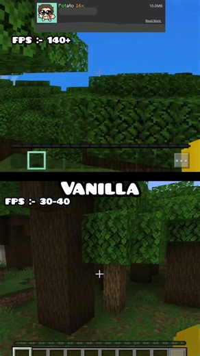 Minecraft potato shader #minecraft #viral #shorts #trending #ytshorts #mod #centralcee #mixtape