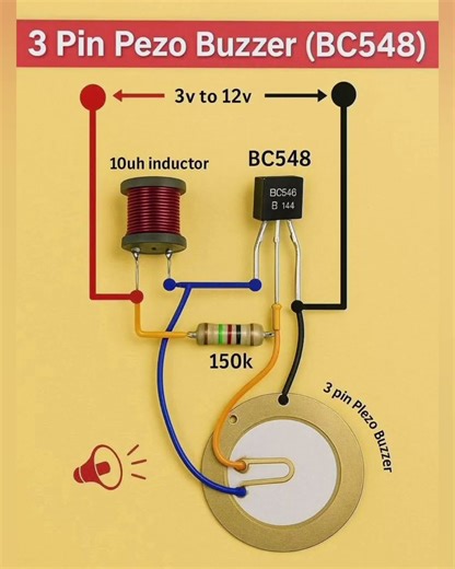3 pin pizo buzzer
