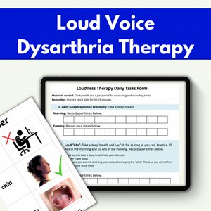 Loud Voice Therapy dysarthria phonation