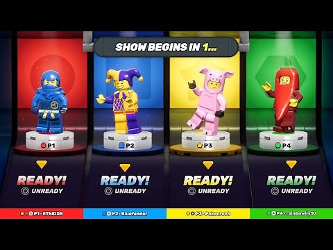 Lego Party! 4-Player Local Co-Op PS5 Gameplay! (Minigame Rush)