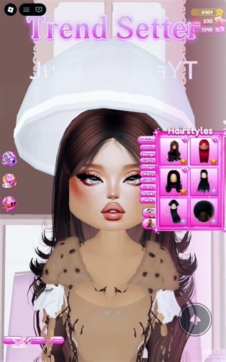 Hair Combo Tutorial in dti! (easy)🧸✨️🤎 || one of my favss! #subscribe #dresstoimpress #roblox