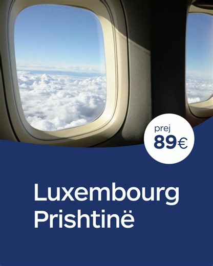 Eurokoha Reisen on Instagram: "Luxembourg ➝ Prishtinë.✈️ Rezervoni biletat tani në www.flyksa.com ose na kontaktoni në: 📞 +383 38 220 220 Eurokoha & Kosova Airlines."