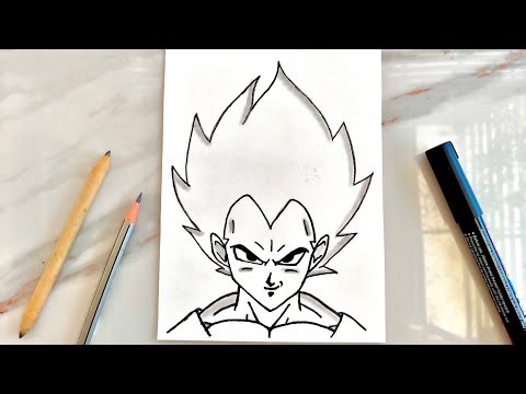 how to draw Vegeta | Vegeta step by step | Easy For Beginners Tutorial | VED'S ART & SKETCHES