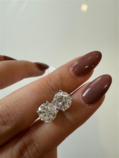 14K Gold 0.75 Carat F Color VS Clarity Lab Grown Diamond Studs - Etsy UK