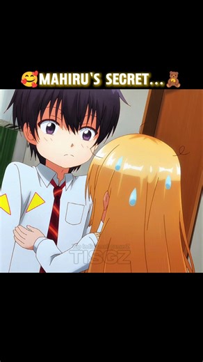 The cutest reaction ever!😍Don't look at my Teddy Bear!🧸#anime #animemoments #shortsfeed