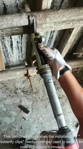 Installing Butterfly Clips for Concrete Formwork