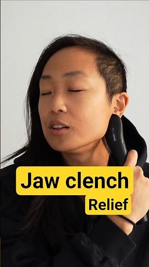 TMJ jaw clench relief and Tense neck release with heated vibrating Ached Away Mini Scraper