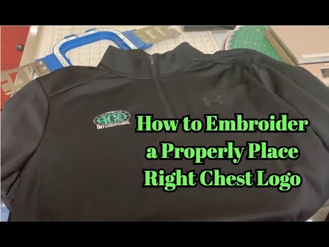 How to Properly Place and Embroider Right Side Logos on Business Shirts! Working on Customer Orders!