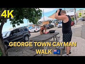 🇰🇾 Walking GEORGE TOWN Grand Cayman in 4K – Colorful Streets, Island Vibes & Ocean Views!