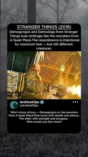 Stranger Things Monsters Explained – Demogorgon & Demodogs vs A Quiet Place ‪@ArchivalClips-m3v‬
