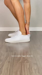 Jaír Woo on Instagram: "Quick style hack: How to make your bigger shoes fit. 👟 If you can’t return your shoes & they may be a bit too big on your here are some hacks that can make your shoes fit just right."