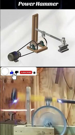 DIY Mechanical Power Hammer Project | How it Works 🔨 #short #video #treading