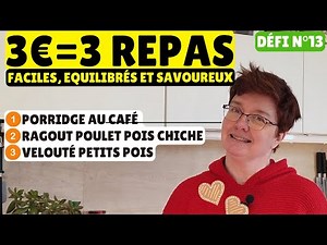 👍EAT FOR 3€ PER DAY | 3 economical, balanced and easy recipes 😊challenge 13 small budget